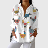 Blusa Colorida de Estampado Ligero