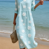Vestido femenino casual con diseño floral