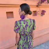 Ernestina™ | Vestido Largo con Estampado Floral en Verde