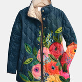 Amaya | Chaqueta Acolchada con Estampado Floral Retro
