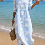 Vestido femenino casual con diseño floral