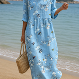 Vestido femenino casual con diseño floral