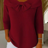 Trinidad | Jersey con Lazo y Cuello Redondo