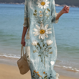Vestido femenino casual con diseño floral