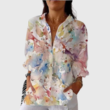 Blusa vibrante y liviana con diseño estampado