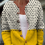 Olivia | Chaqueta de Punto Lunares y Mostaza