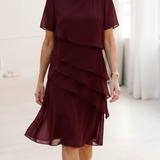 Julia – Vestido Sofisticado y Fluido con Detalles de Volantes
