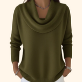 Julia | Jersey con Cuello Drapeado