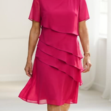 Julia – Vestido Sofisticado y Fluido con Detalles de Volantes