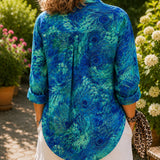 Lisa | Blusa Elegante con Diseño de Pavo Real