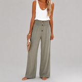 Riana - Pantalones de Cintura Alta con Estilo Relax