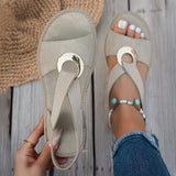 Skylar | メタリックバックル フラットサンダル