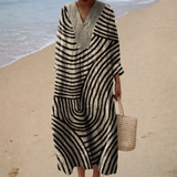Vestido de verano con estampado que realza la figura