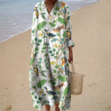 Vestido de verano con estampado que realza la figura
