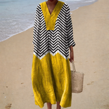 Vestido de verano con estampado que realza la figura