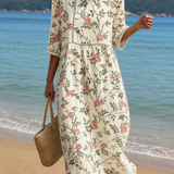 Vestido femenino casual con diseño floral