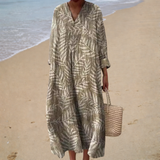 Vestido de verano con estampado que realza la figura