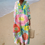 Vestido de verano con estampado que realza la figura