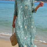 Vestido femenino casual con diseño floral