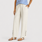 Shania - Pantalones Relaxed con Detalles de Botones
