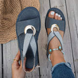 Skylar | メタリックバックル フラットサンダル
