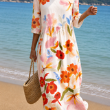 Vestido femenino casual con diseño floral