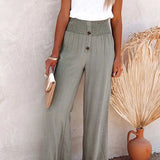 Riana - Pantalones de Cintura Alta con Estilo Relax