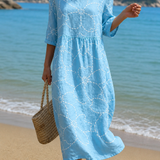Vestido femenino casual con diseño floral