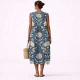 Aurora™ | Vestido Midi Clásico con Estampado Floral