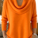 Julia | Jersey con Cuello Drapeado