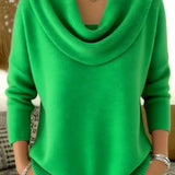 Julia | Jersey con Cuello Drapeado
