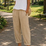 Maja Pantalones de Lino Liviano