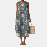 Aurora™ | Vestido Midi Clásico con Estampado Floral
