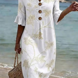 Vestido femenino casual con diseño floral