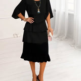 Sofía – Vestido Chic y Fluyente con Detalles de Volantes