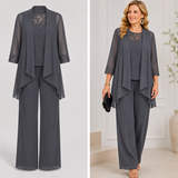 Elodie™ | Conjunto de Chaqueta Suelta y Pantalones de Pierna Ancha