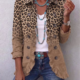 Ángeles | Chaqueta Leopardo Degradado con Volantes